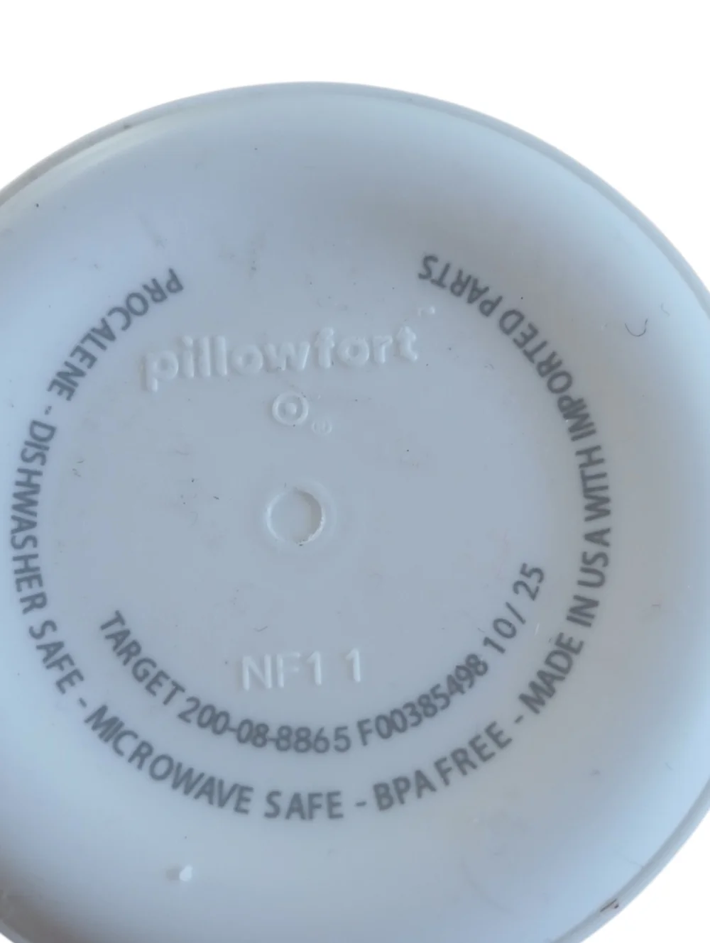 Pillowfort Set of 2 A Target Plate & Cup Bamboo Melamine BPA Pet Faces